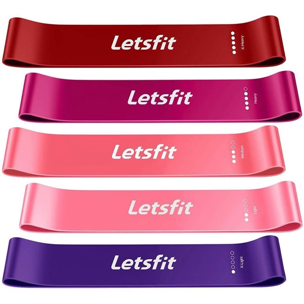 NIB Letsfit Set of 5, Resistance Loop Exercise Bands